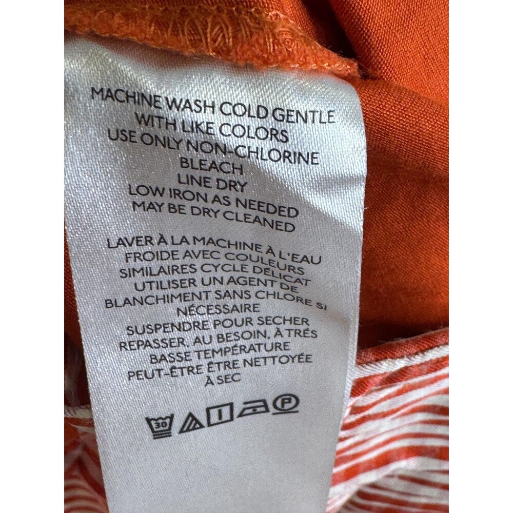 Maeve Colette Anthropologie Pants 10 Orange Linen Blend Wide Leg High Rise - Picture 9 of 11